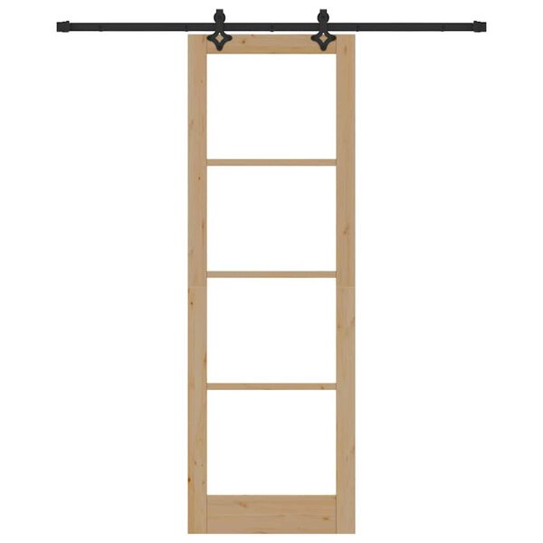 vidaXL Skyded&oslash;r ORKDAL Naturlig og sort 78 x 232 cm