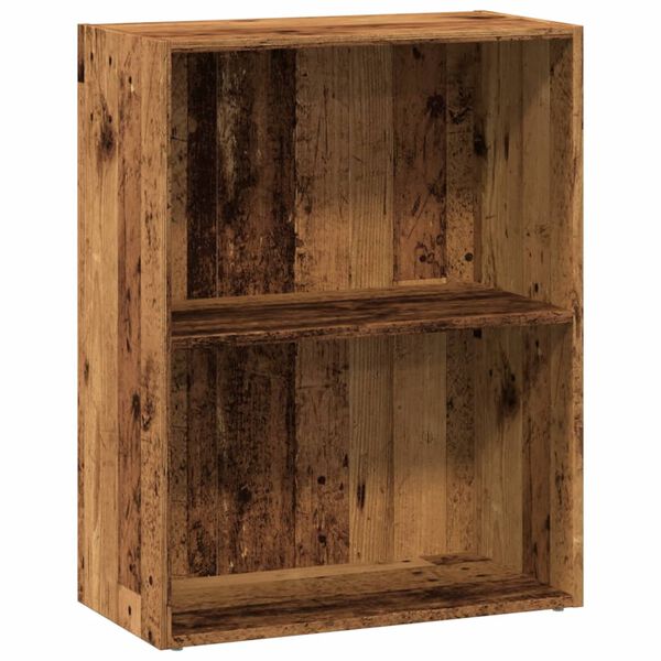 vidaXL bogreol 60x30x77 cm konstrueret tr&aelig; gammelt tr&aelig;look