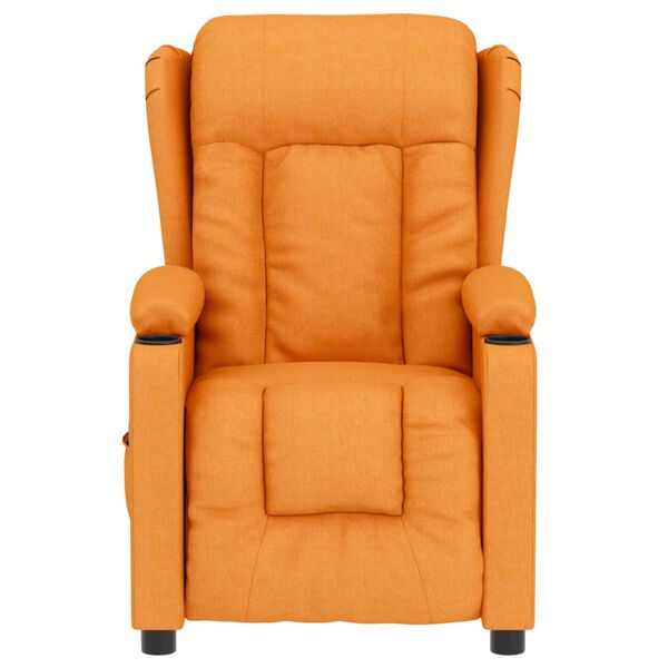 vidaXL eldrevet massagestol stof M&oslash;rkegul