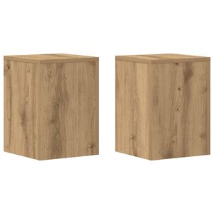 vidaXL plantestativer 2 stk. 25x25x35 cm konstrueret tr&aelig; egetr&aelig;sfarvet