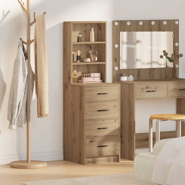 vidaXL Highboard artisan eg 40 x 41 x 135 cm Konstrueret tr&aelig;