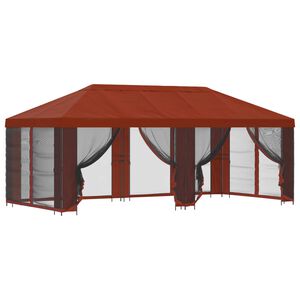 vidaXL Havel&aelig;ger med sidev&aelig;gge 6 x 3 m Terrakotta Polyester og St&aring;l
