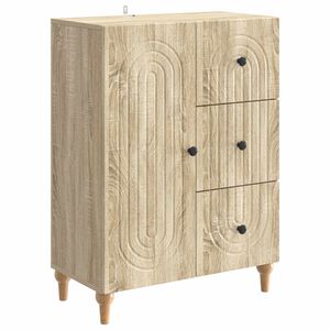 vidaXL Sideboard Sonoma-eg 66 x 34,5 x 90 cm Konstrueret tr&aelig;