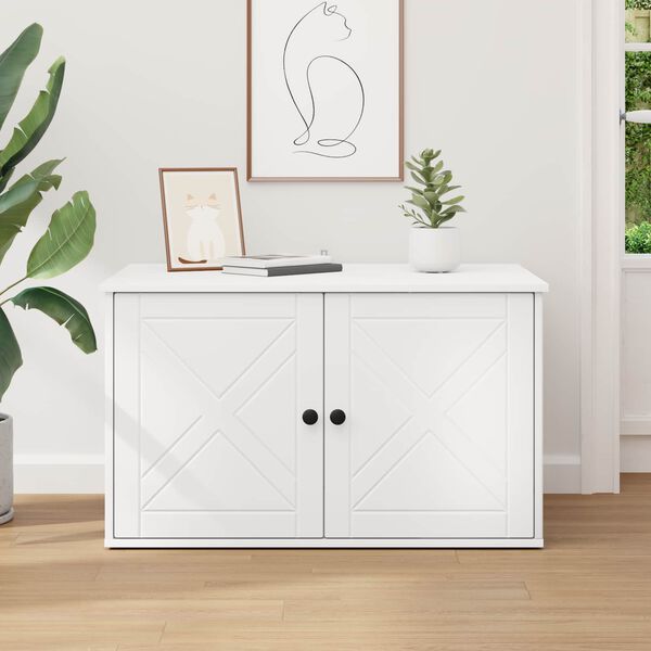 vidaXL Kat Hus Hvid 85 x 55 x 50,5 cm Konstrueret tr&aelig;