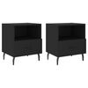 vidaXL sengeborde 2 stk. 40x35x47,5 cm konstrueret tr&aelig; sort