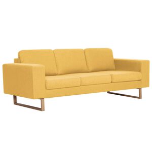 vidaXL 3-personers sofa i stof gul
