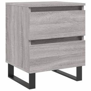 vidaXL sengebord 40x35x50 cm konstrueret tr&aelig; gr&aring; sonoma-eg