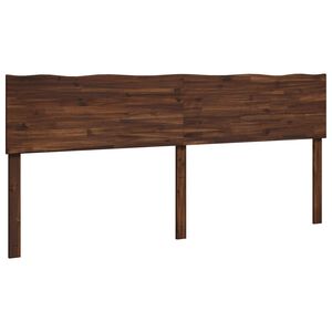 vidaXL Sengegavl med naturkant ROSTOCK M&oslash;rk Brun 180 cm
