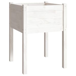 vidaXL plantekasse 50x50x70 cm massivt fyrretr&aelig; hvid