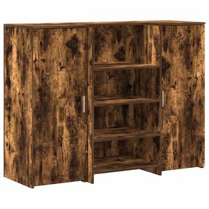vidaXL receptionsskranke 135x50x103,5 cm r&oslash;get egetr&aelig;sfarve