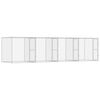 vidaXL Hundebur S&oslash;lv 800 x 200 x 200 cm Galvaniseret st&aring;l