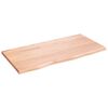 vidaXL v&aelig;ghylde 80x40x2 cm behandlet massivt egetr&aelig; lysebrun