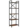 vidaXL Bogreol R&oslash;get eg 56 x 34 x 171 cm Konstrueret tr&aelig;