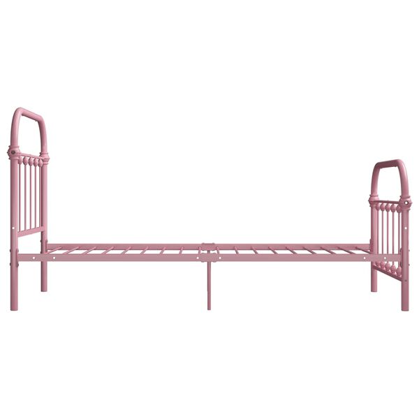 vidaXL sengestel 90x200 cm metal pink