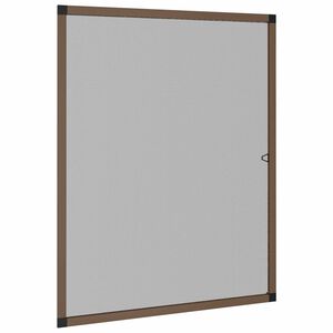 vidaXL Insektnet til vinduer Brun 120 x 140 cm Aluminium og glasfiber
