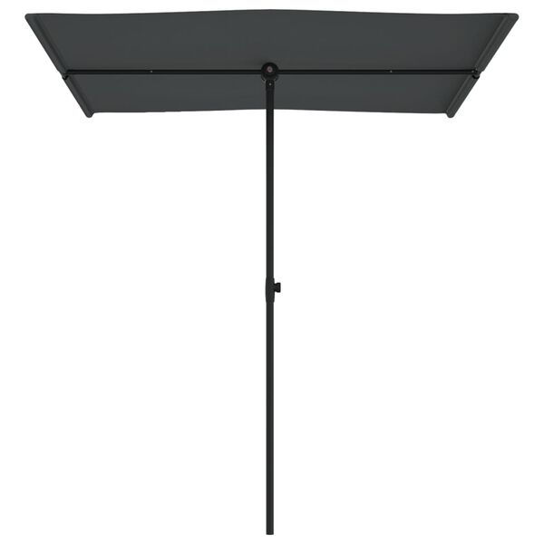 vidaXL haveparasol med aluminiumstang 180x110 cm antracitgrå