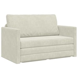 vidaXL Sovesofa Creme 124 x 71 x 78 cm Fl&oslash;jl