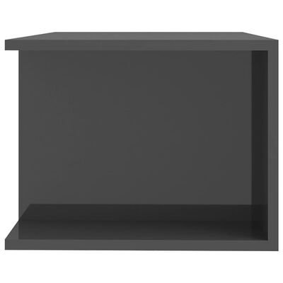 vidaXL tv-skab med LED-lys 90x39x30 cm grå højglans