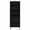 vidaXL Highboard med skuffe Sort eg 40 x 36 x 110 cm Konstrueret tr&aelig;