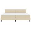 vidaXL Box spring seng med madras Creme 200 x 200 cm Stof