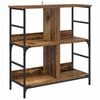 vidaXL Bogreol Gammelt tr&aelig; 78,5 x 33 x 82 cm Konstrueret tr&aelig;