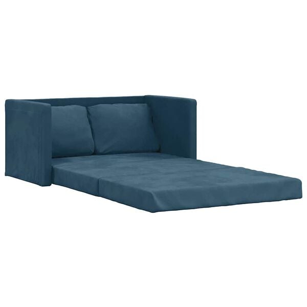 vidaXL 2-i-1 sovesofa 122x204x55 cm velour bl&aring;