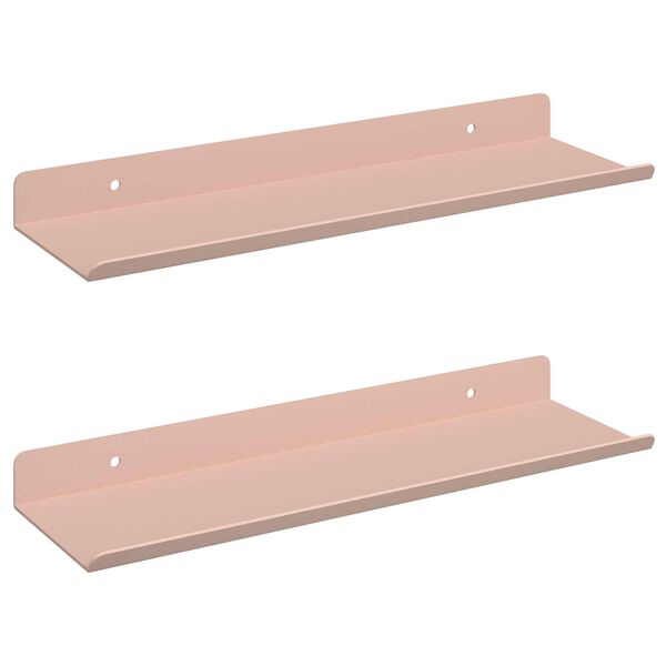 vidaXL Sv&aelig;vende hylde V&aelig;gmonteret 2 pcs Lyser&oslash;d 30 x 9 x 2,5 cm St&aring;l