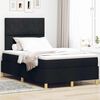 vidaXL LED Box Spring Bed med madras Sort 120 x 200 cm Stof