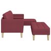 vidaXL Sofa Sæt 2 pcs Vinrød 173 x 131 x 67 cm Stof