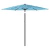 vidaXL parasol med st&aring;lstang 223x223x213 cm bl&aring;