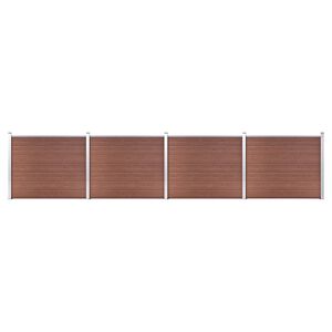 vidaXL hegnspanels&aelig;t 699x146 cm WPC brun