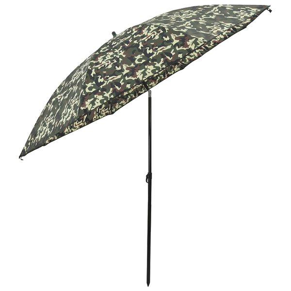 vidaXL Fisker Parasol Camouflage 240 x 210 cm Oxford polyester