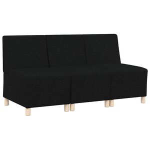 vidaXL Modulsofa enhed uden arme 3 stk. Sort Stof