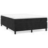 vidaXL Boxspring sengeramme Sort 140x200 cm Fl&oslash;jl