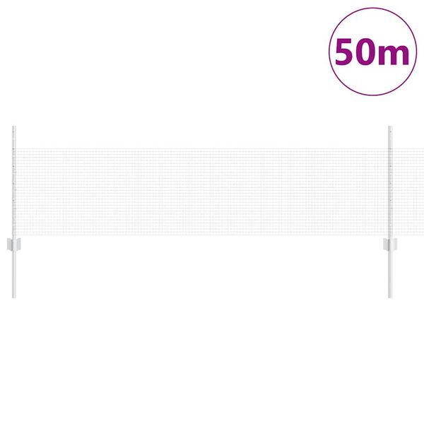 vidaXL Hegn med post S&oslash;lv 0,5 x 50 m St&aring;l