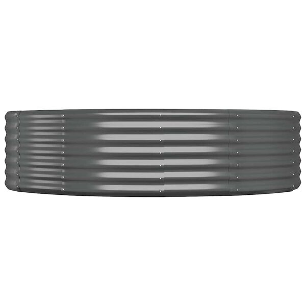 vidaXL plantekasse 140x140x36 cm galvaniseret stål antracitgrå