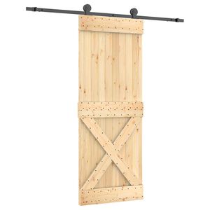 vidaXL Skyded&oslash;r 80 x 210 cm Massivt Fyrretr&aelig; (Ubehandlet)