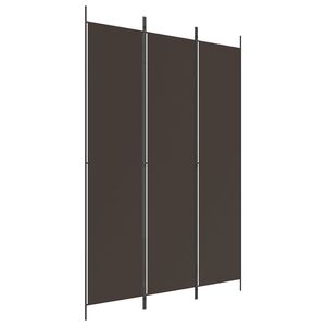vidaXL 3-panels rumdeler 150x220 cm stof brun