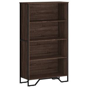 vidaXL bogreol 80x31x137,5 cm konstrueret tr&aelig; brun egetr&aelig;sfarve