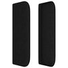 vidaXL sengegavl med kanter 183x16x78/88 cm stof sort