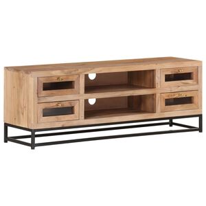 vidaXL tv-bord 110x30x40 cm massivt akacietr&aelig;