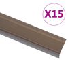 vidaXL trappelister 15 stk. L-facon 90 cm aluminium brun