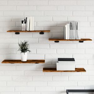 vidaXL v&aelig;ghylder 4 stk. 60x30x1,5 cm konstrueret tr&aelig; r&oslash;get egetr&aelig;