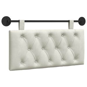 vidaXL H&aelig;ngende Hovedgavl V&aelig;gmonteret Creme 90 x 55 x 7 cm Fl&oslash;jl
