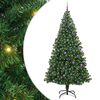 vidaXL Kunstigt juletr&aelig; med stativ Gr&oslash;n 240 cm PVC og St&aring;l og Plastik