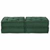 vidaXL Modulsofa 2 pcs Grøn 140 x 70 x 36 cm Stof