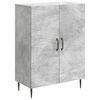 vidaXL Sideboard Betongr&aring; 66 x 34,5 x 89,5 cm Konstrueret tr&aelig;