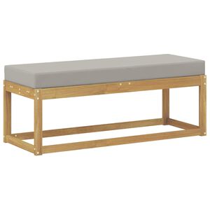 vidaXL Udend&oslash;rs Skammel B&aelig;nk Hvid 115 x 43 x 45 cm Massivt Akacietr&aelig;