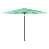 vidaXL haveparasol med st&aring;lstang 288x288x225 cm gr&oslash;n