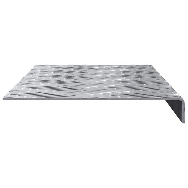 vidaXL Trappe Tread Rektangul&aelig;r 15 pcs S&oslash;lv 60 x 18 cm Aluminium
